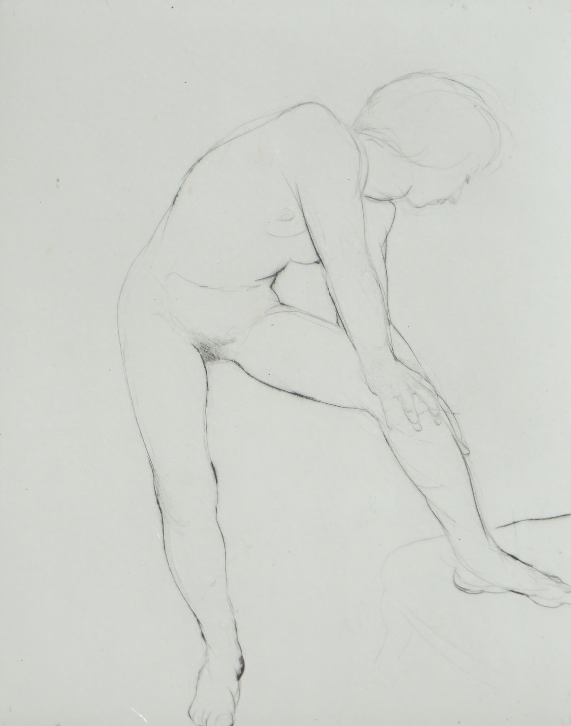 Albert Woda (French, b.1955), two etchings, Nude females, each limited edition of 45, signed in pencil, 38 x 26cm. Condition - good